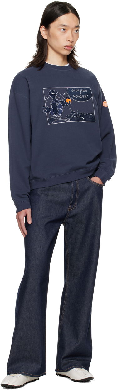 Mikina Moncler Moncler Genius x Gilga Farm Cotton Sweatshirt Navy | K24028G0000289AUJ, 4