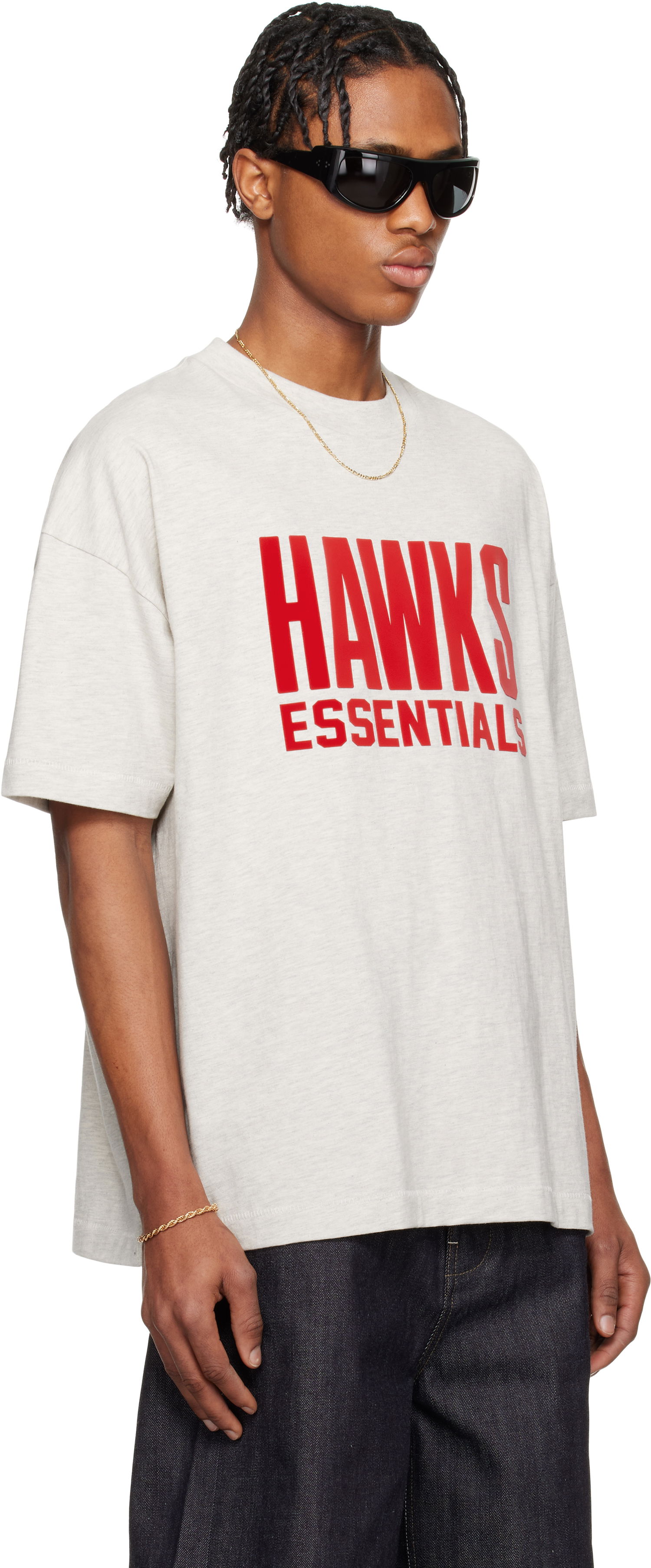 Tričko Fear of God Fear of God ESSENTIALS NBA Hawks Short Sleeve T-Shirt Šedá | 125AL244109F, 1