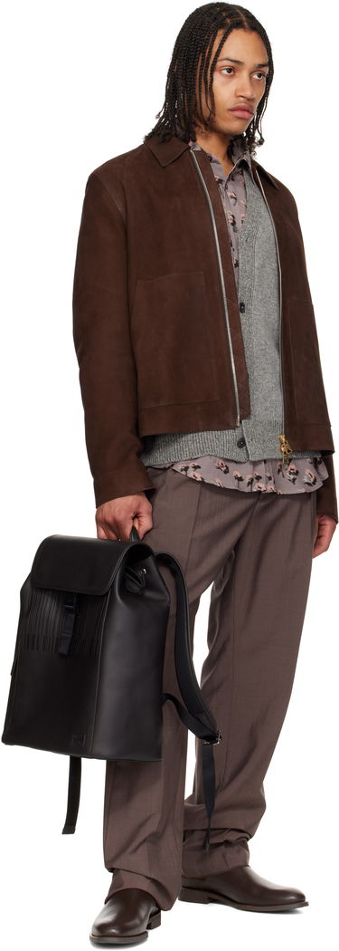 Batoh Paul Smith Paul Smith Shadow Stripe Leather Backpack Čierna | M1A-8022-PEMBOS-69, 3