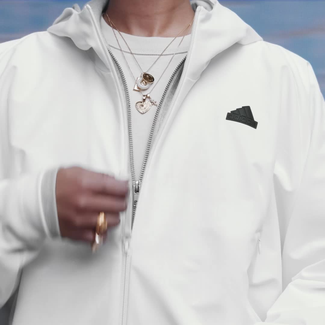 Vetrovka adidas Performance Z.N.E. Woven Full-Zip Hooded Biela | IN1843, 1