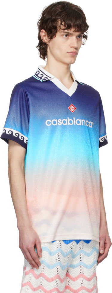 Polo tričko Casablanca Casablanca Football Jersey XXL Modrá | U-MPS25-JTP-330-01, 2