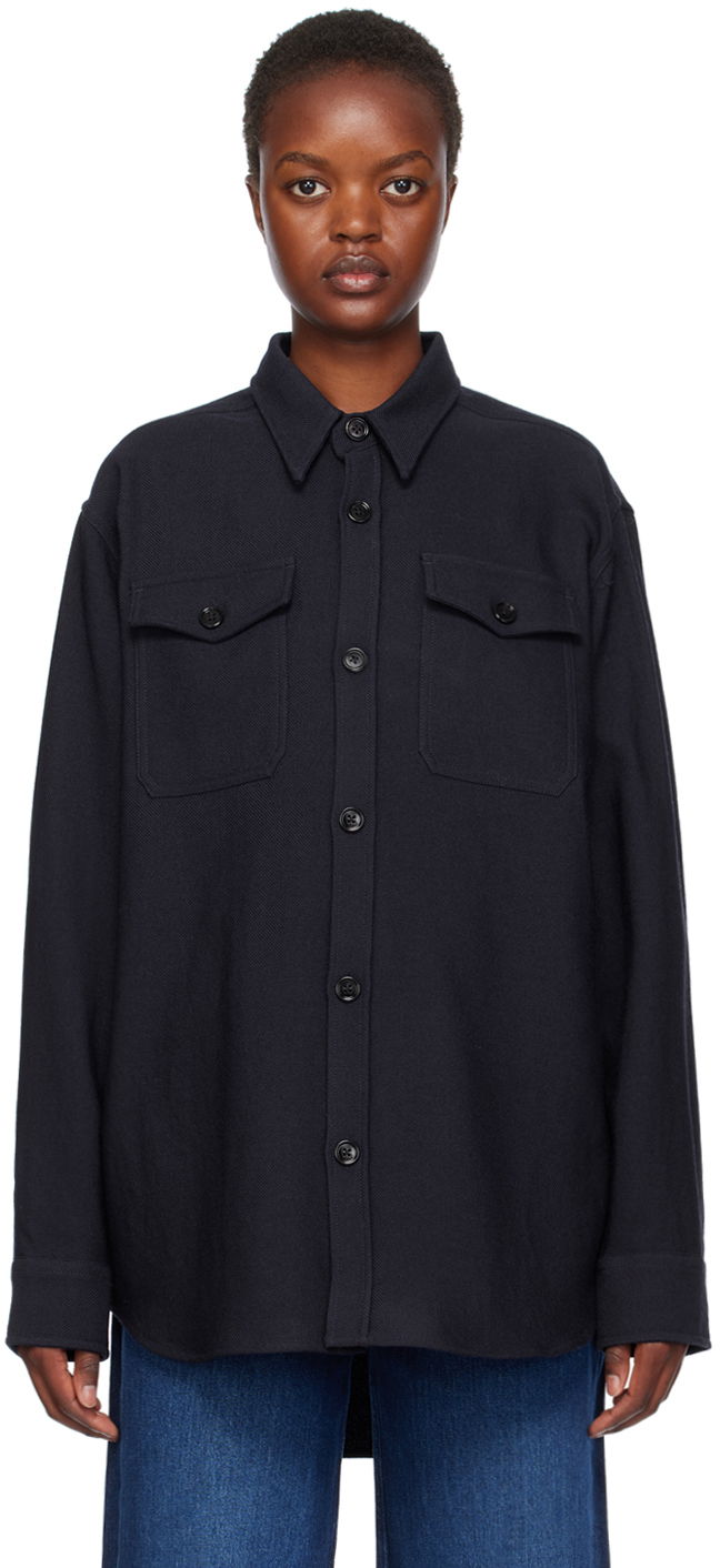 Košeľa AMI Chest Pocket Shirt Navy | UJK224.WV0030, 0