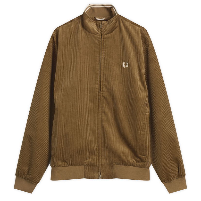 Bunda Fred Perry Brentham Corduroy Jacket, Size Large Hnedá | J8546-P96