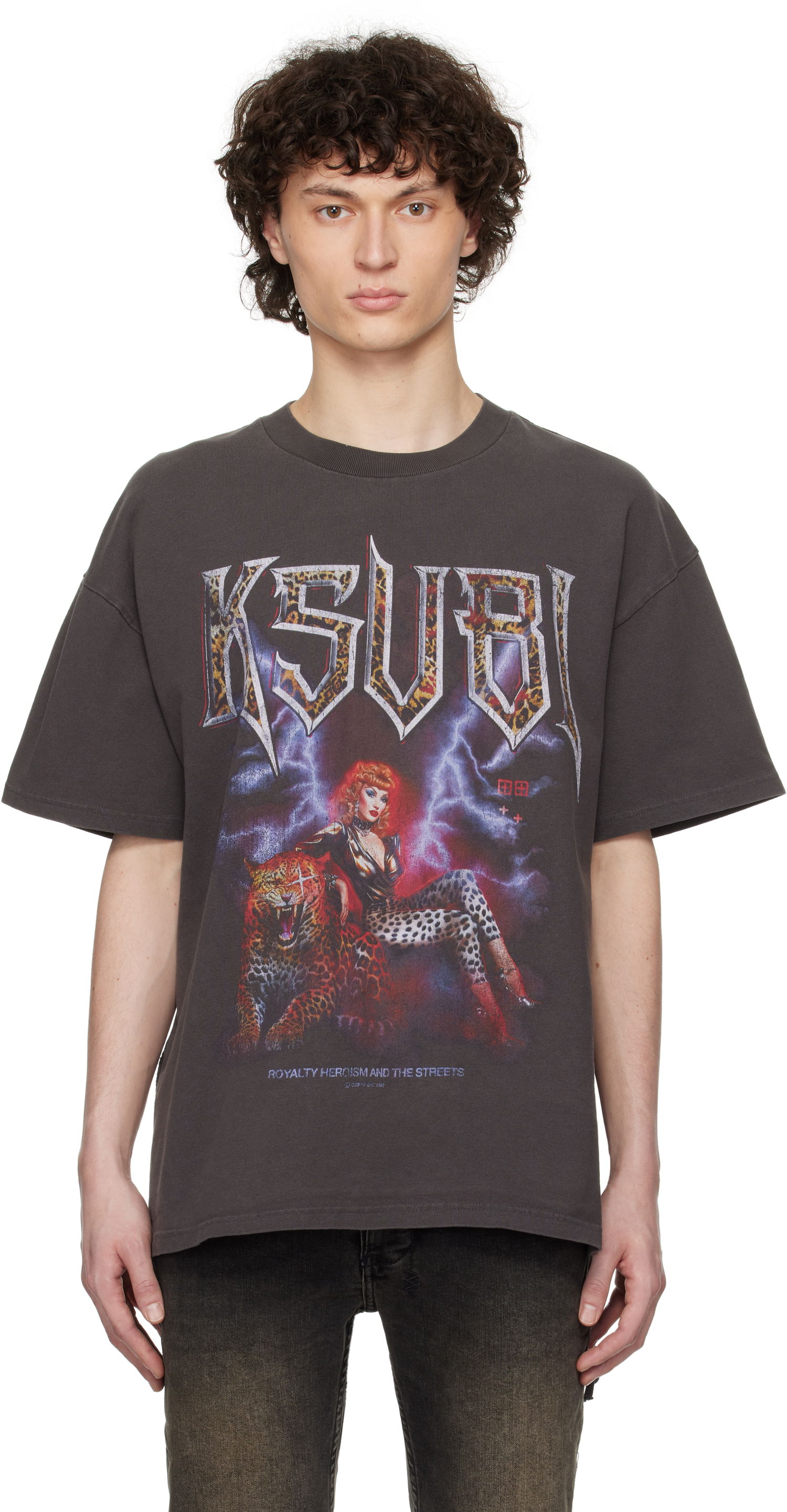 Tričko Ksubi Ksubi Kingdom Ekcess Graphic T-Shirt Šedá | MSP25TE029, 0