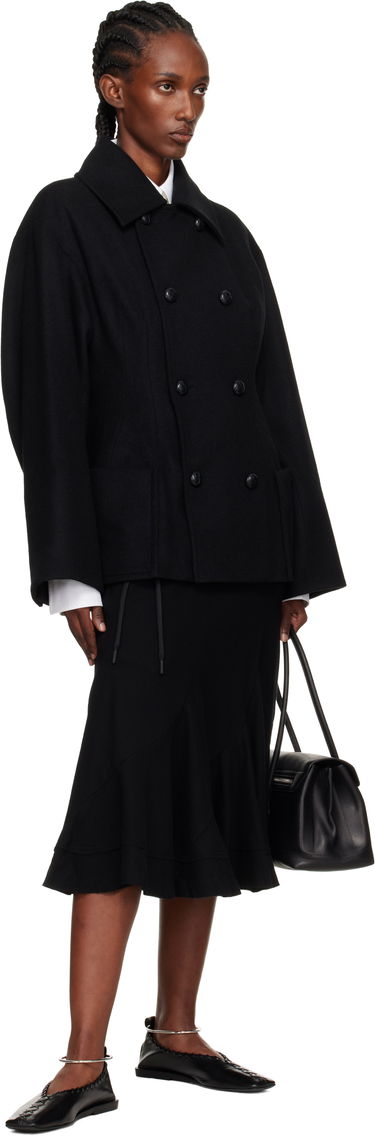 Sukňa Yohji Yamamoto Yohji Yamamoto Eringi Midi Skirt Čierna | FM-S50-102, 3