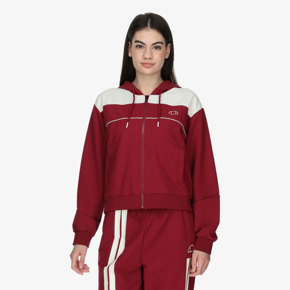 Mikina Ellesse Ellesse Women's Full Zip Hoodie Červená | ELA253F612-53, 0