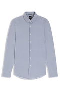 Slim-fit printed performance-stretch jersey shirt