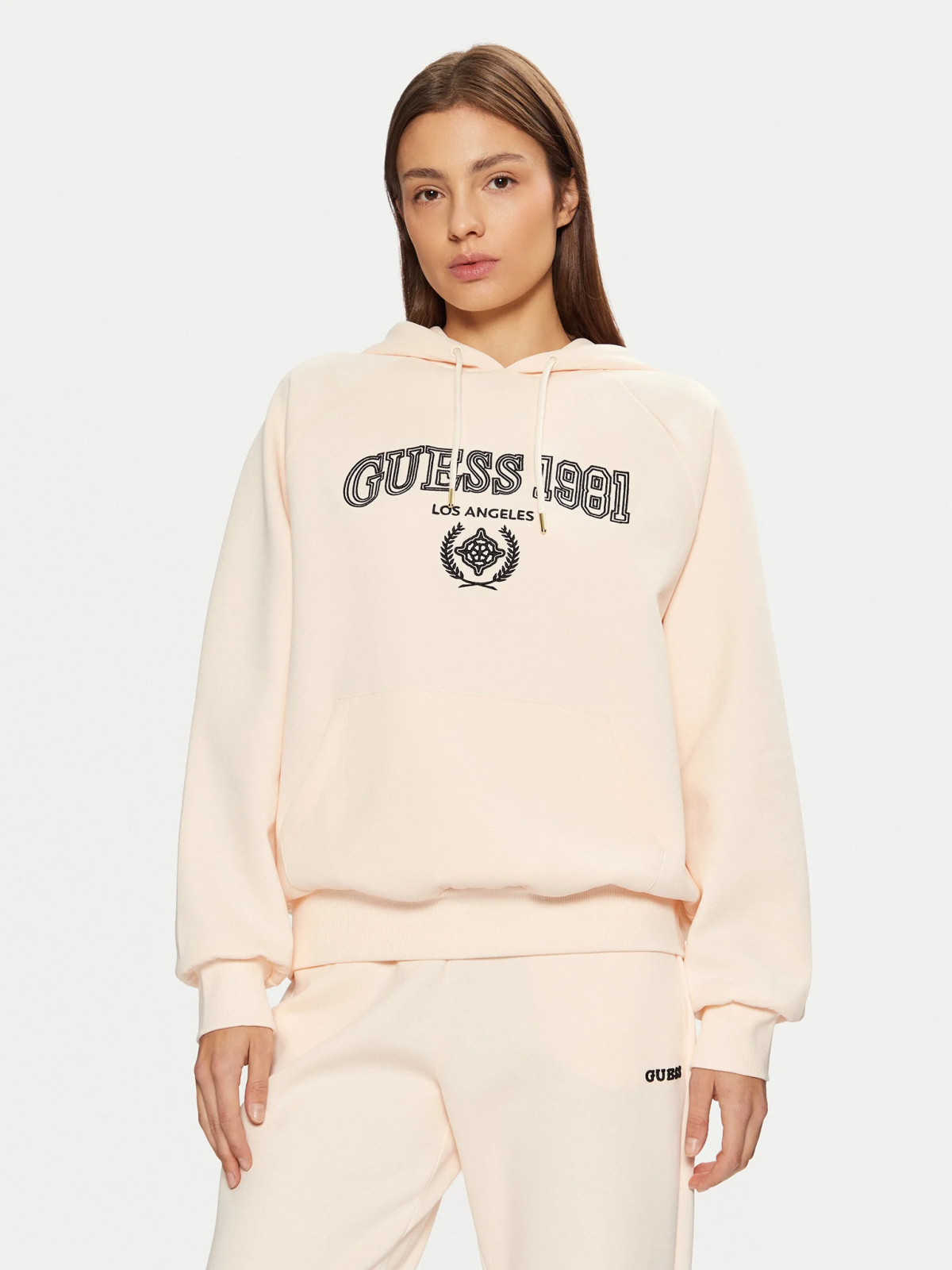 Mikina GUESS Guess Margaret Hoodie Ružová | V5RQ02KCLD1-G6F4, 0