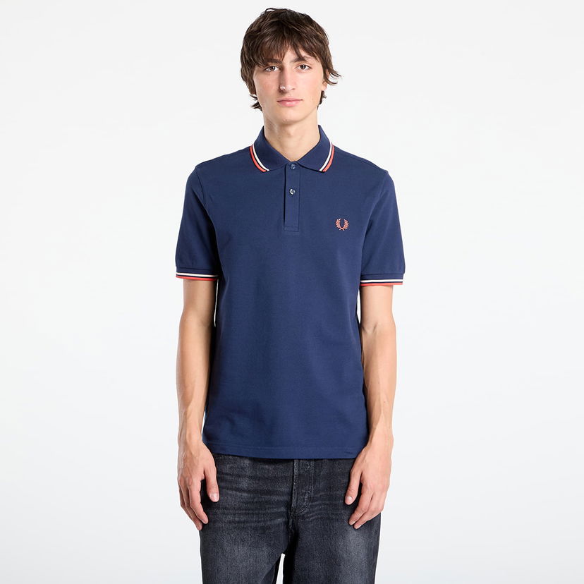 Polo tričko Fred Perry Fred Perry Twin Tipped Polo Shirt Navy | M3600 Z57