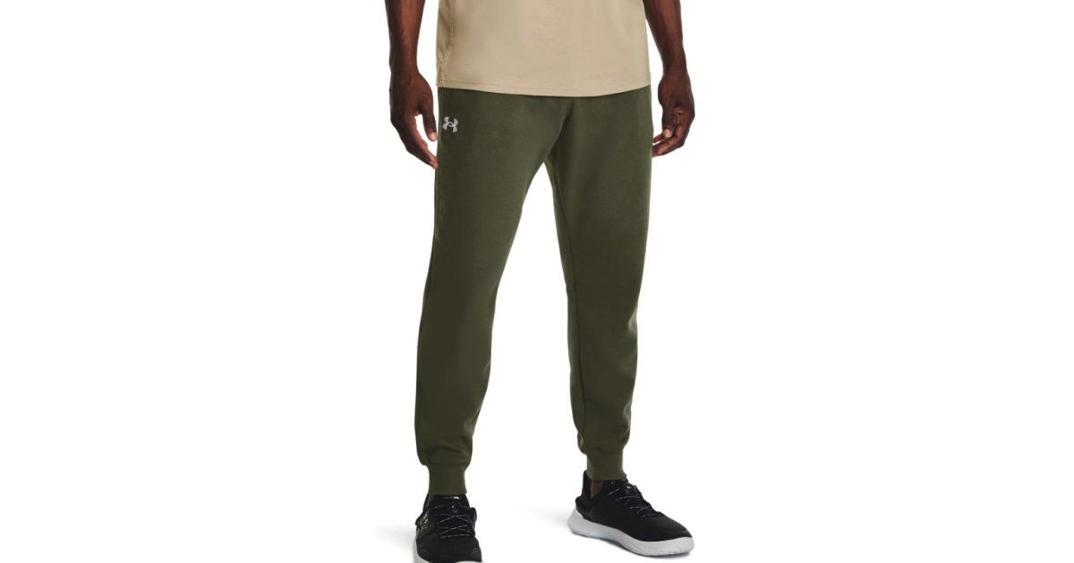 Nohavice a džínsy Under Armour Rival Fleece Zelené | 1379774-390, 1