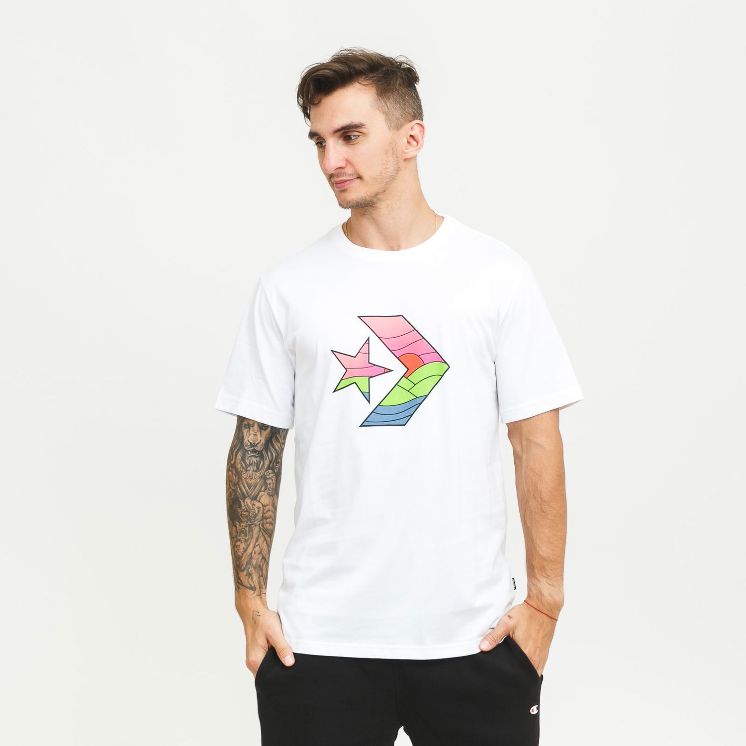 Tričko Converse STAR CHEVRON SUNSET SHORT SLEEVE TEE Biela | 10021515-A01, 0
