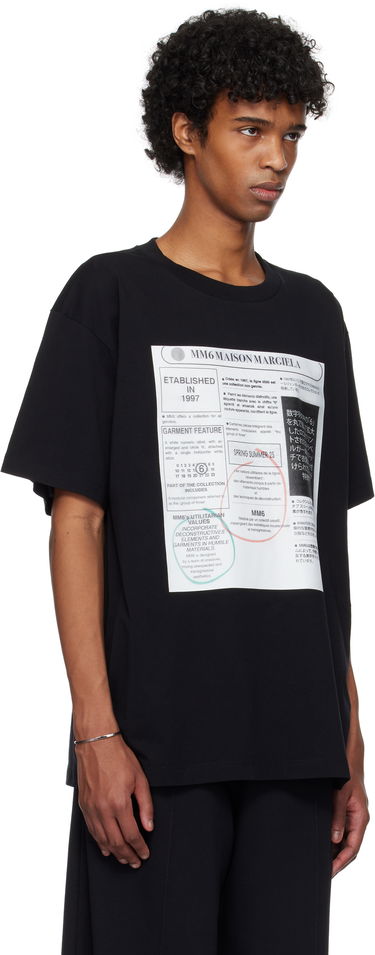 Tričko Maison Margiela MM6 Newspaper Print T-Shirt Čierna | SH0GC0043 S24312, 1