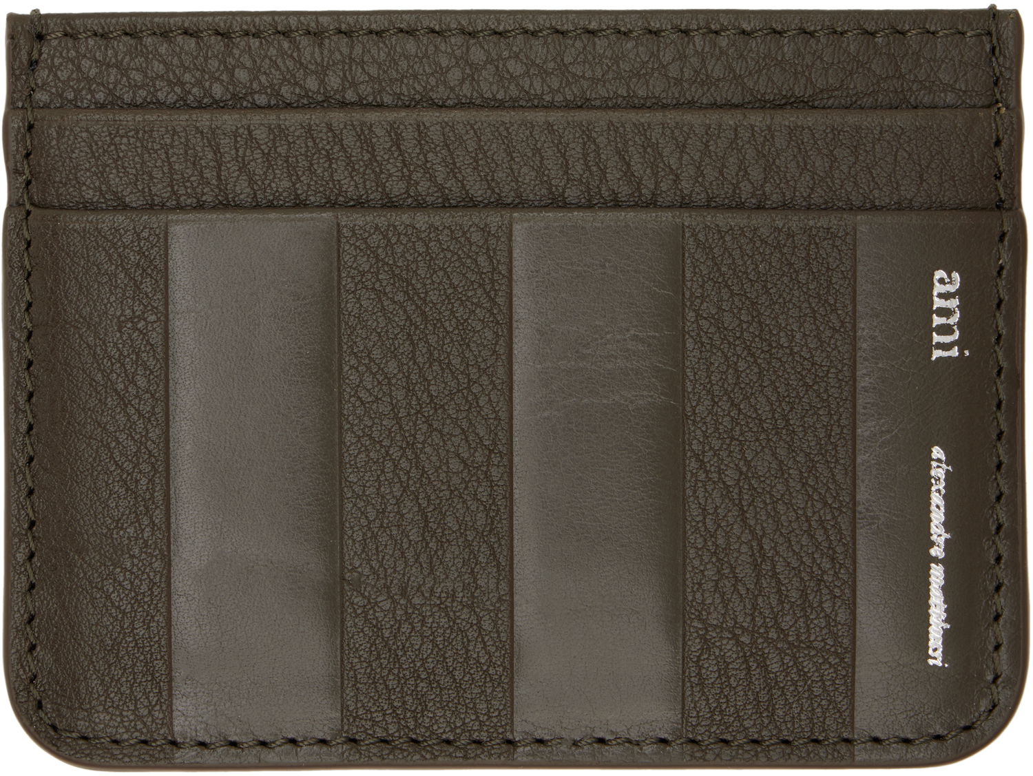 Peňaženka AMI AMI Leather Midi Card Holder Hnedá | USL007.AL0090, 0