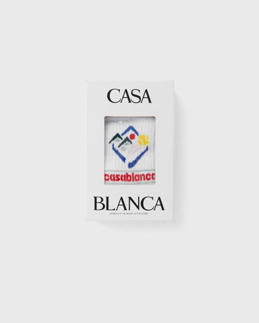 Ponožky Casablanca Casablanca Fuji Icon Socks Biela | APF25-ACC-010-04, 3