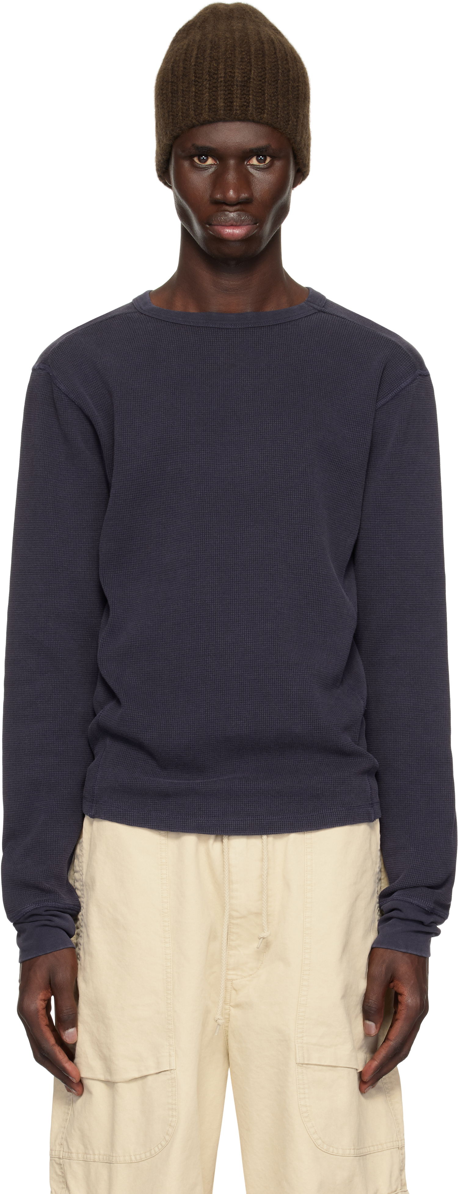 Tričko Entire Studios Entire Studios Thermal Long Sleeve T-Shirt Navy | ES2260IN, 0