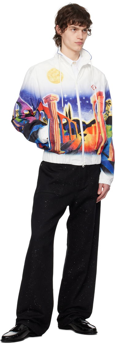 Vetrovka Casablanca Casablanca Midnight Acropolis Windbreaker Jacket Biela | MPS25-JK-033-01, 3
