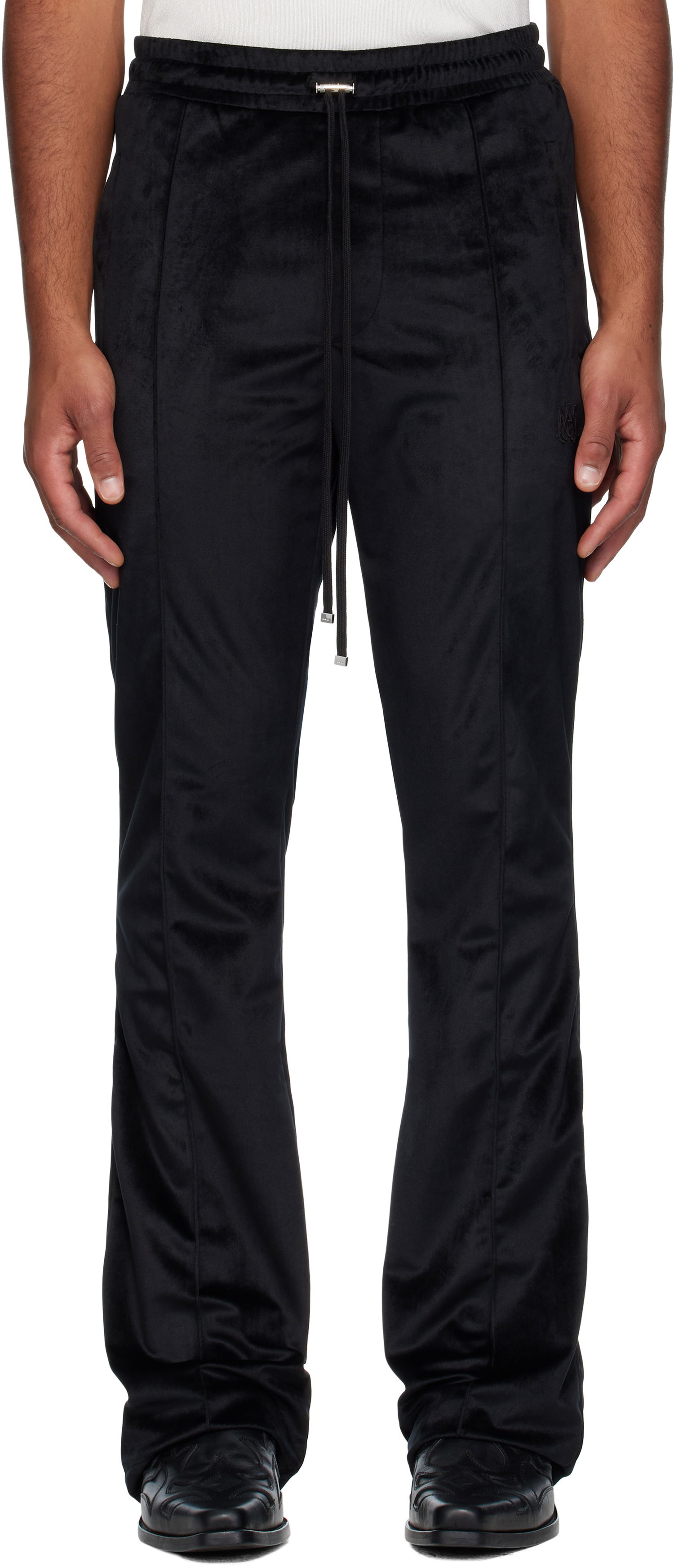 Tepláky AMIRI AMIRI Velvet Flare Track Pants Čierna | AMPATP1023, 0