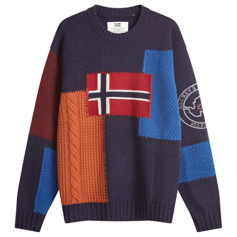 Sveter Napapijri Patchwork Knit Sweatshirt Rôznofarebný | NP0A4IK8MP11