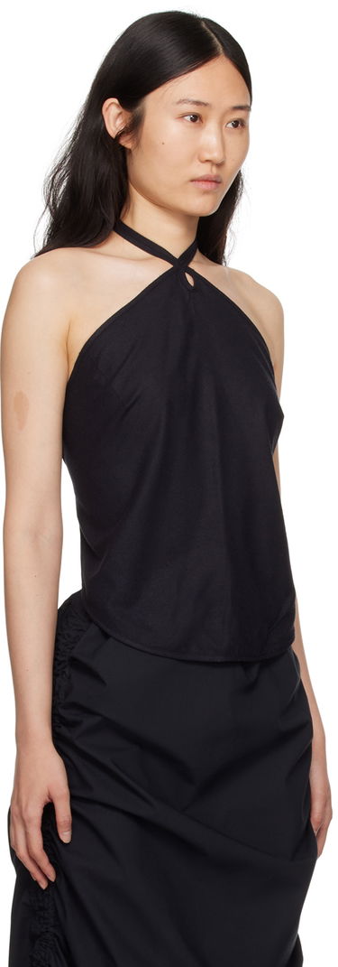 Tielko Baserange Halterneck Tank Top Čierna | TOMA-WS-EXSP24, 1
