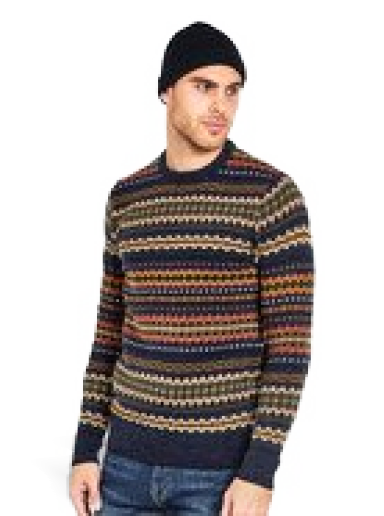 Sveter Barbour Case Fairisle Crewneck Sweater Rôznofarebný | MKN1027NY72