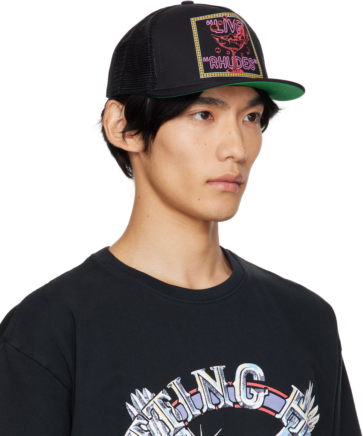Šiltovka Rhude Rhude 'Live Rhudes' Trucker Hat Čierna | RHPF25HA01747, 1