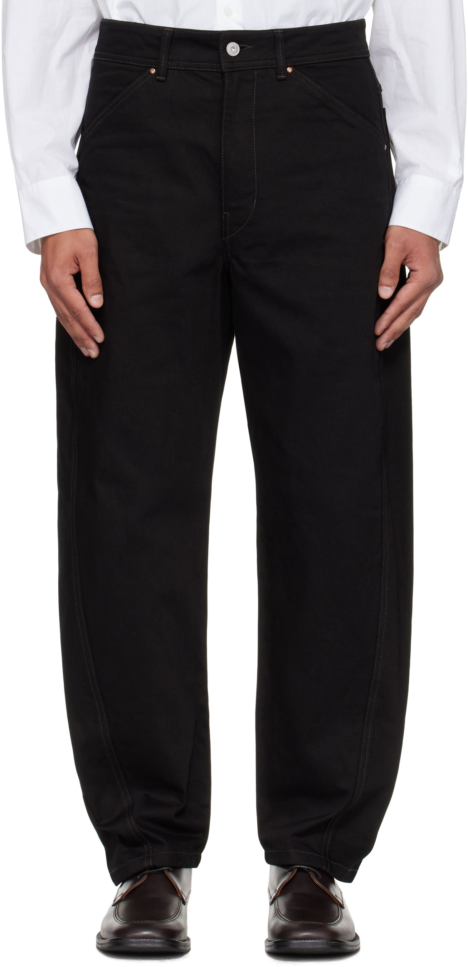 Džínsy LEMAIRE Lemaire Twisted Workwear Jeans Čierna | PA1102 LD1055, 0