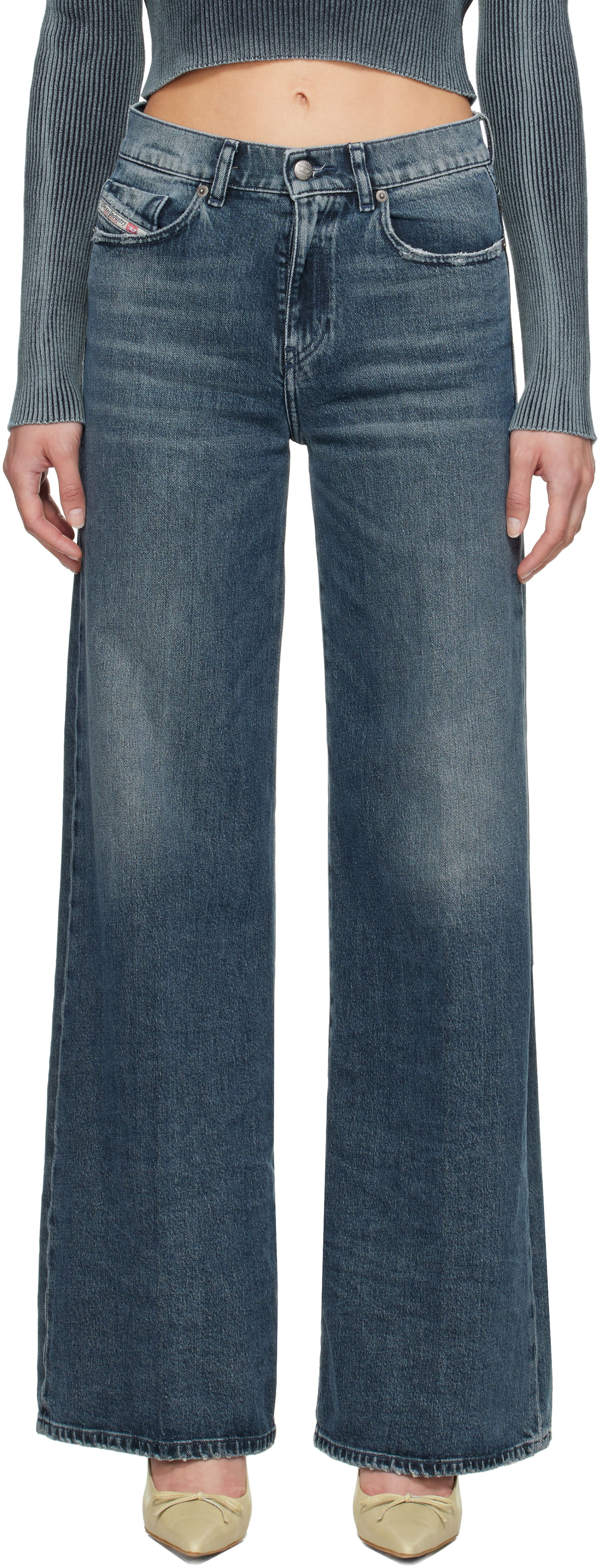 Džínsy Diesel Diesel 1978 D-Akemi Flare Jeans Modrá | A03624 007Y7, 0