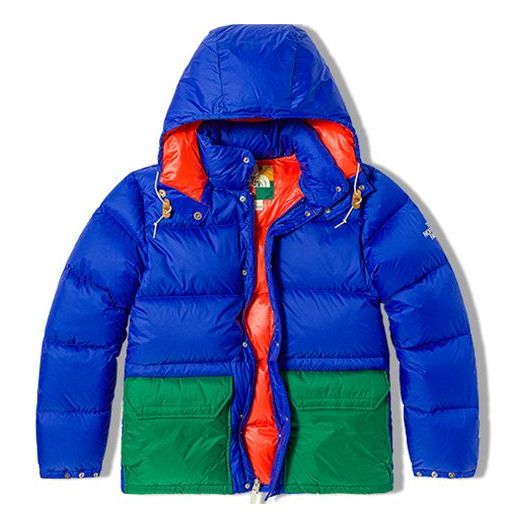 Prešívaná bunda The North Face Nuptse Colorblock  Puffer Jacket Modrá | NF0A7QFD-0U5