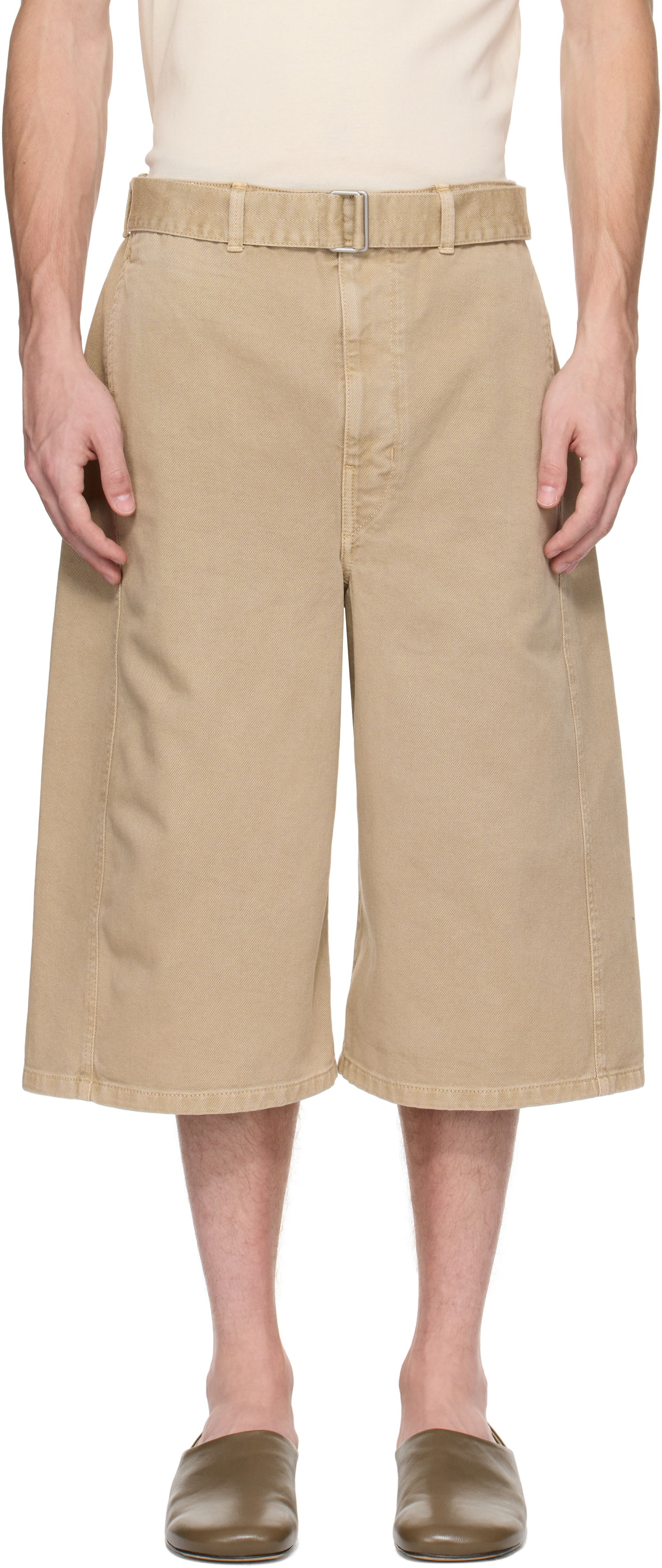 Šortky LEMAIRE Lemaire Twisted Denim Shorts Béžová | PA1107 LD1042, 0