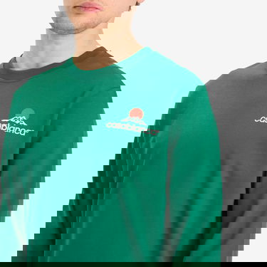 Tričko Casablanca Casablanca Montagne Printed Long Sleeve T-Shirt, Size Large Zelené | MPF25-JTP-151-02, 5
