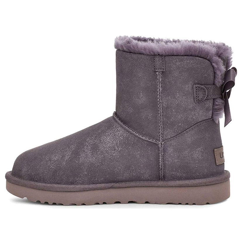 Kabáty UGG UGG Mini Bailey Bow II Shimmer Fleece Lined Boots Šedá | 1112533-NHT