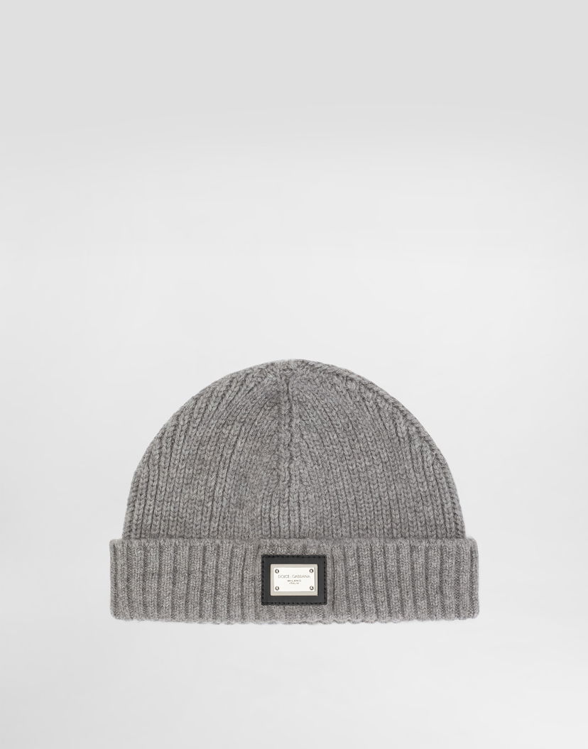 Kulicha Dolce & Gabbana Dolce & Gabbana Ribbed Knit Beanie Šedá | LBKHC0JGMBCS8290