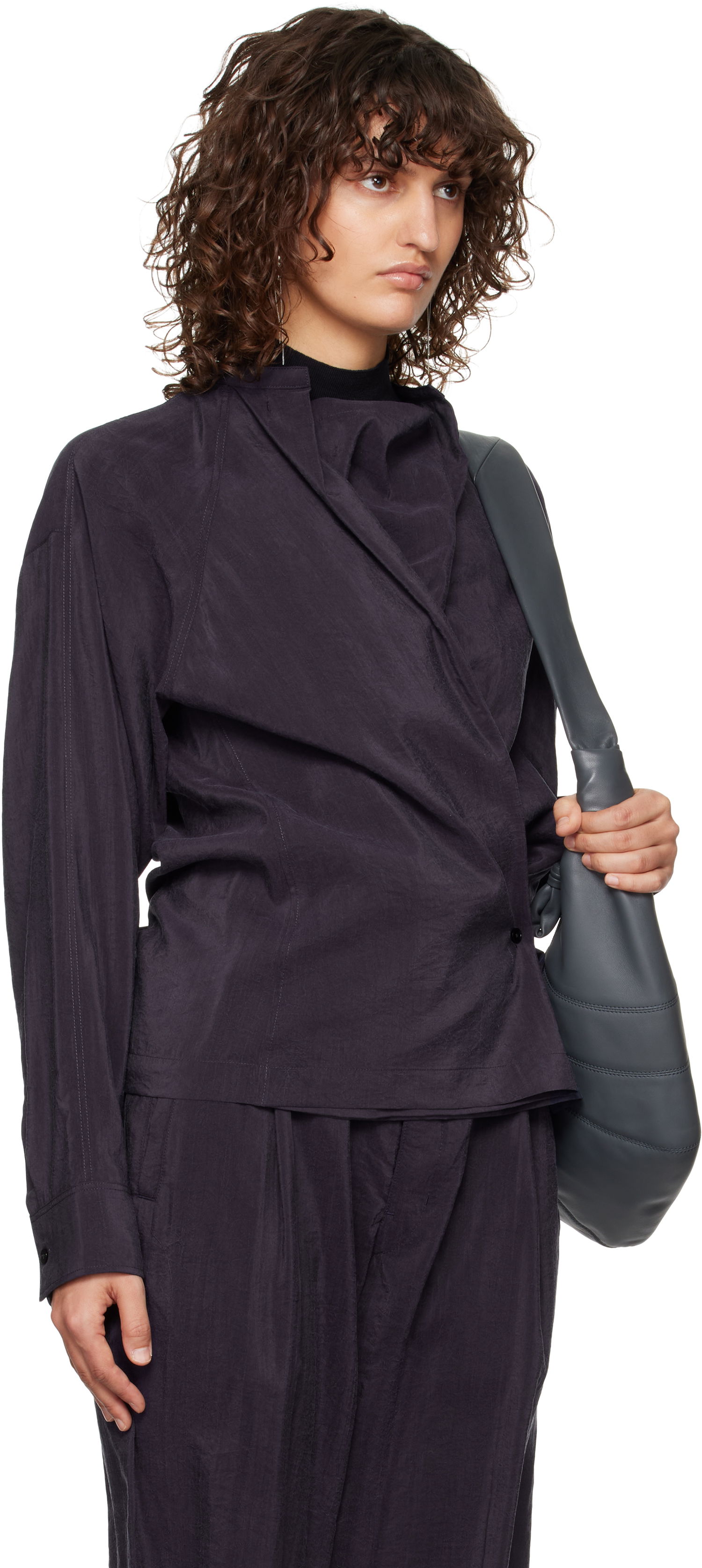 Taška cez rameno LEMAIRE Lemaire Twisted Wrap Blouse Šedá | TO1081 LF1308, 1