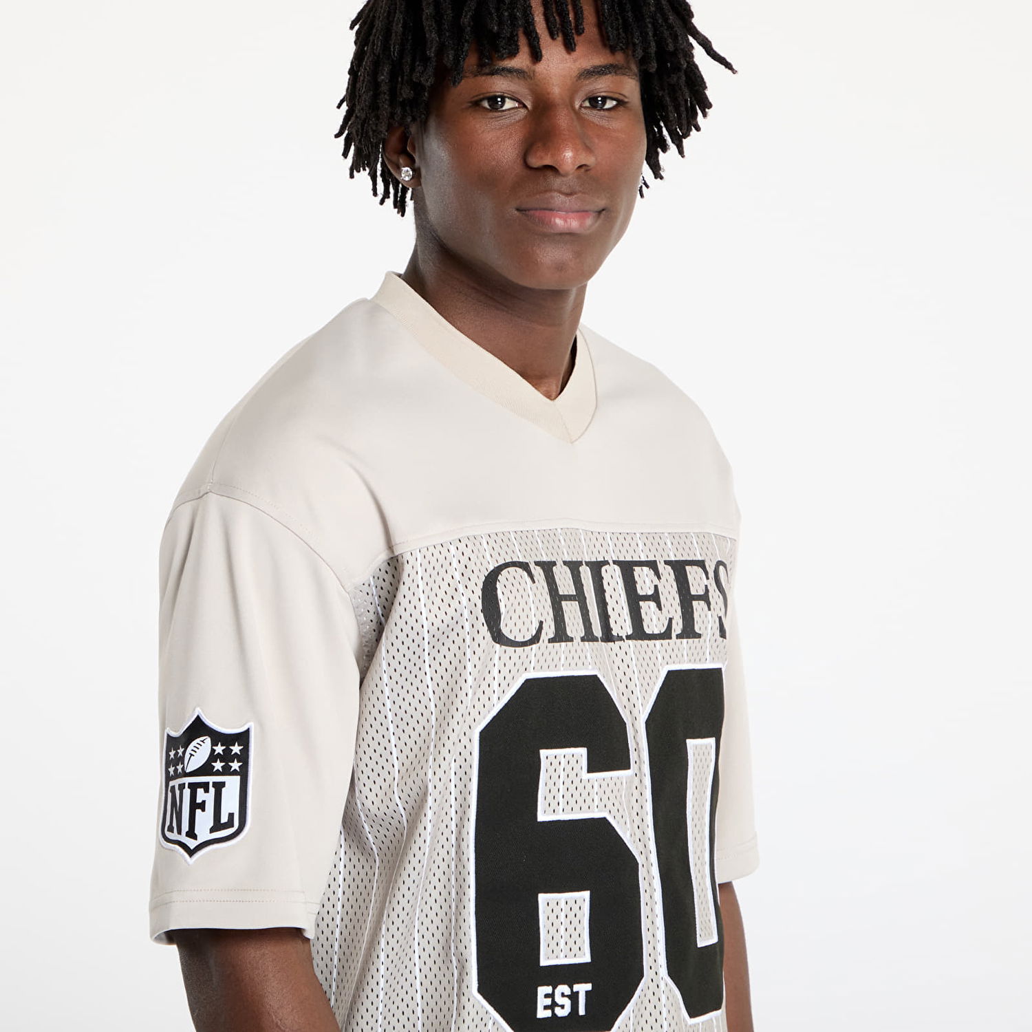 Dres New Era New Era Kansas City Chiefs NFL Pinstripe Jersey Béžová | 60667924, 1