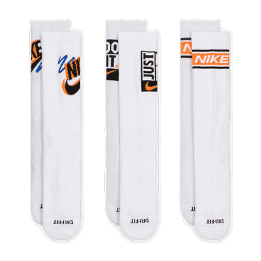 Ponožky Nike Everyday Plus Mid-Calf Socks (3 Pairs) Biela | HJ9339-901, 3