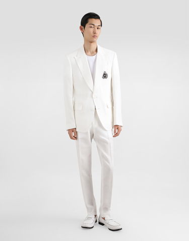 Nohavice Dolce & Gabbana Tailored Linen Pants Biela | GY6IETGJ072W0111, 1