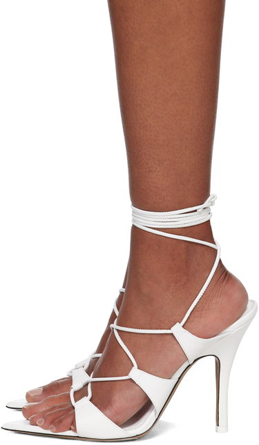 Starostlivosť o obuv The Attico Attico Renèe Lace-Up Heeled Sandals Biela | 231WS625 L001, 2