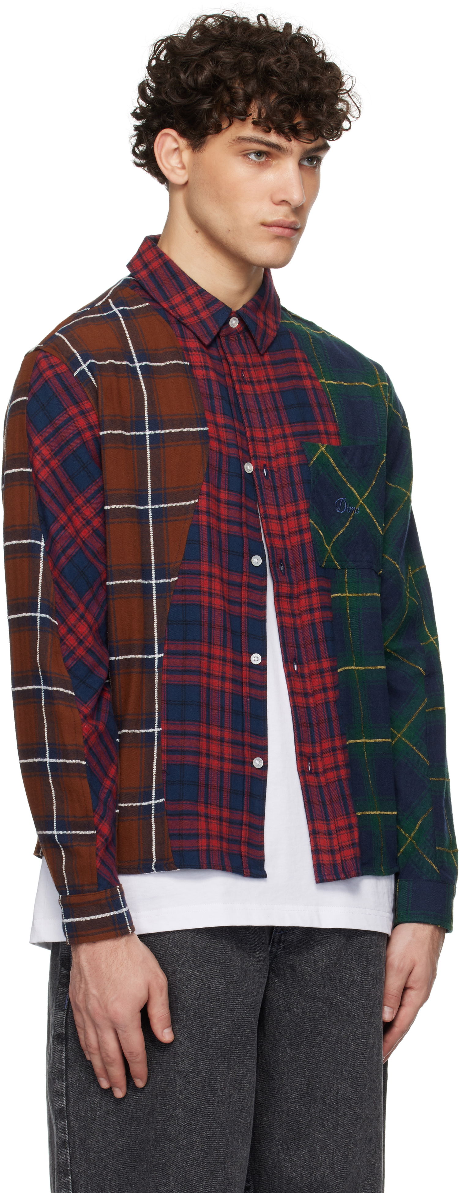 Košeľa Dime Triple Plaid Shirt Rôznofarebný | DIMEHO249MUL, 1