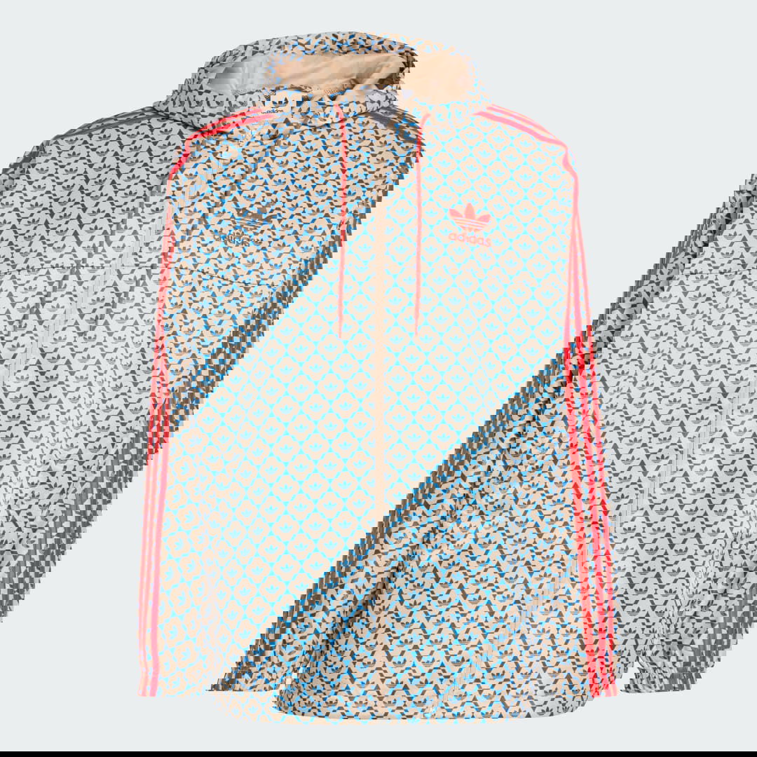 Vetrovka adidas Originals David Beckham Originals Allover Print Windbreaker Jacket Béžová | JJ1626, 1