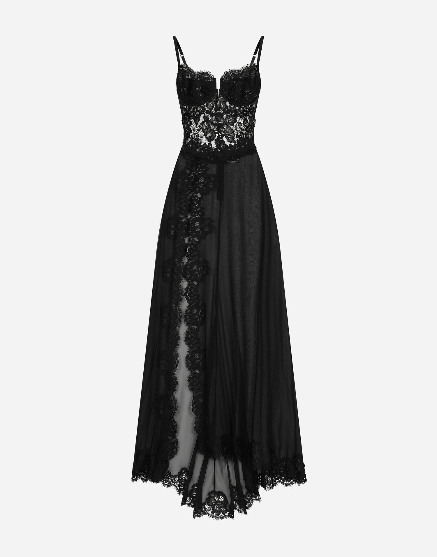 Šaty Dolce & Gabbana Slip Maxi Dress Čierna | F6JMETFU1ATN0000, 0