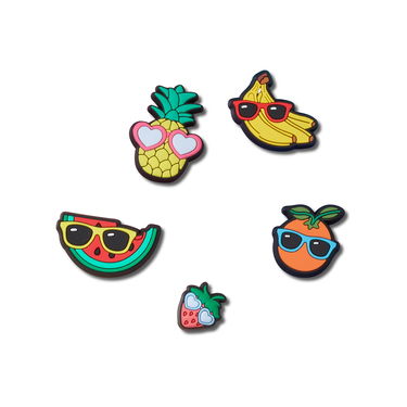 Spona Crocs Cute Fruit With Sunglasses Jibbitz Charms, 5 Pack Rôznofarebný | 10011409, 1