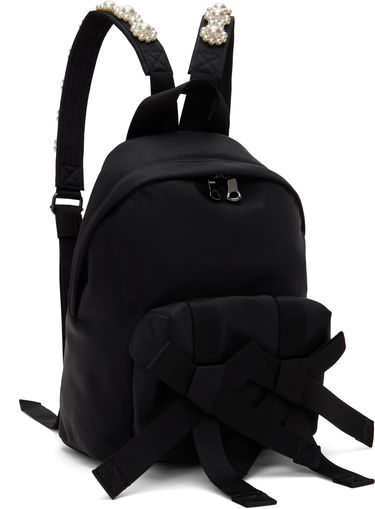 Batoh Simone Rocha Simone Rocha Beaded Utility Bow Backpack Čierna | BAG179TB 0761, 1