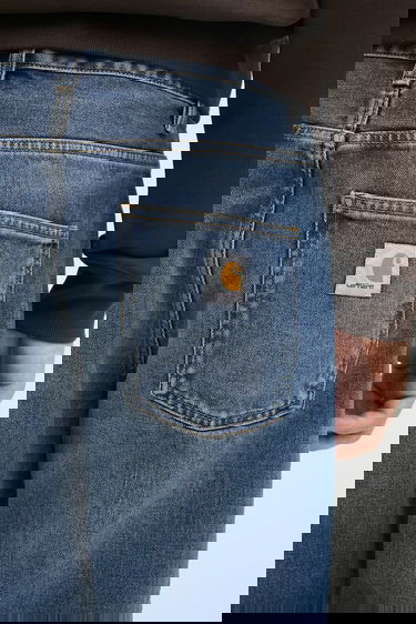 Džínsy Carhartt WIP Newel Pant Washed Straight Fit Jeans Modrá | I029208.014L, 3