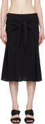 Rick Owens Hollywood Strutter Tie Midi Skirt