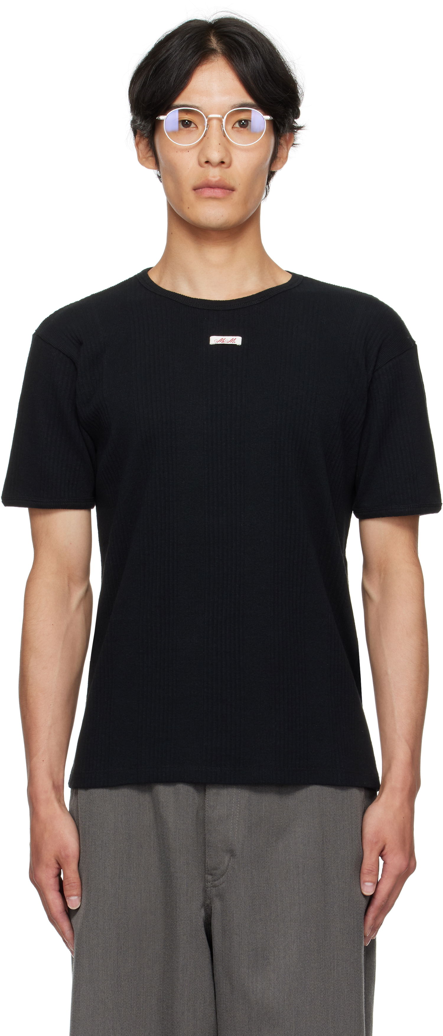Tričko Maison Margiela Ribbed T-shirt Čierna | S67GC0041 S24430, 0