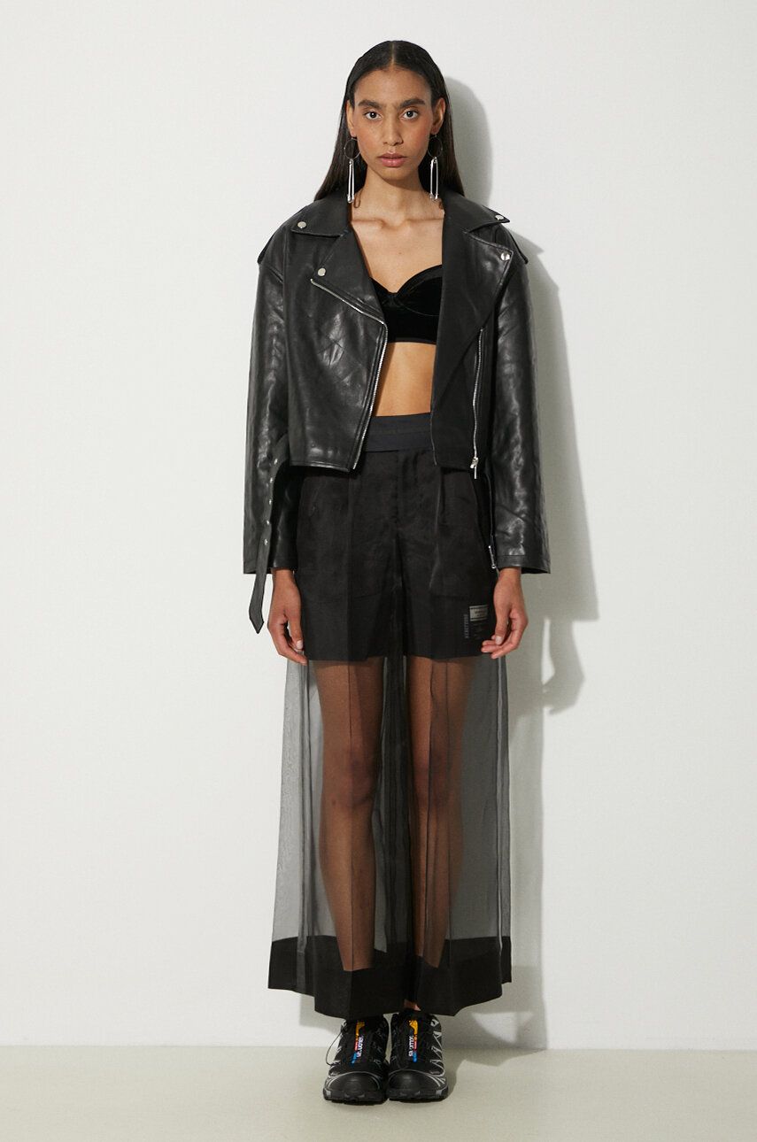 Sukňa UNDERCOVER Undercover High Waist Sheer Overlay Shorts Čierna | UC1D1507.2, 1