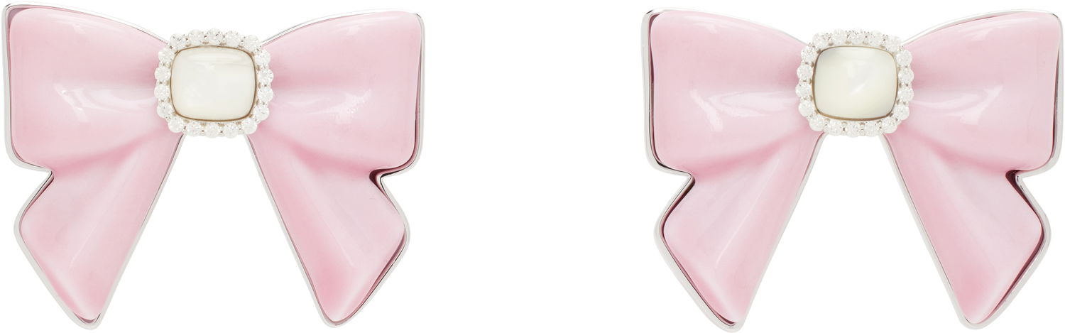 Náušnice SHUSHU/TONG YVMIN Edition Bowknot Nacre Earrings Ružová | 25622PNK00DN2, 0
