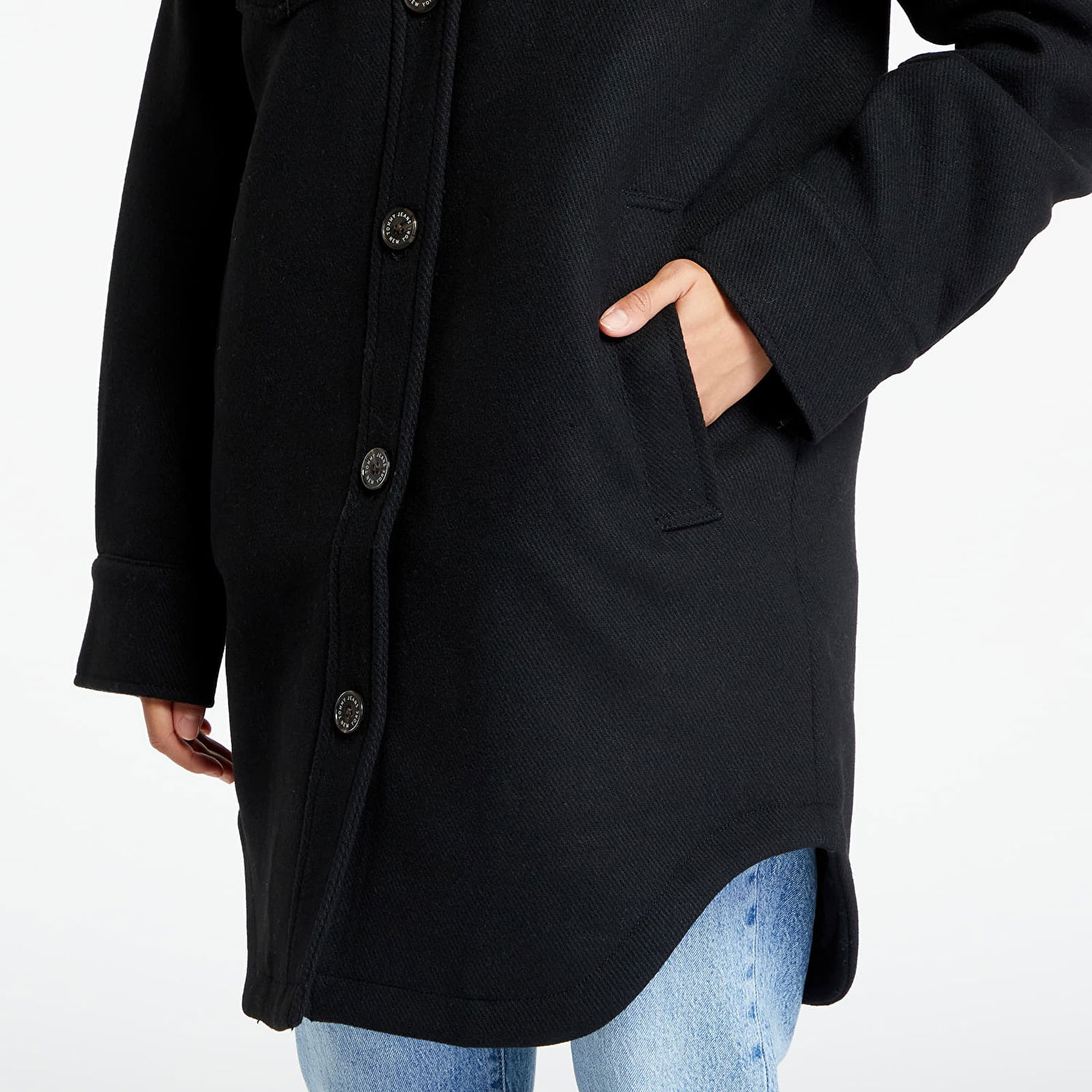 Kabáty Tommy Hilfiger Wool Coat Čierna | DW0DW16898 BDS, 1