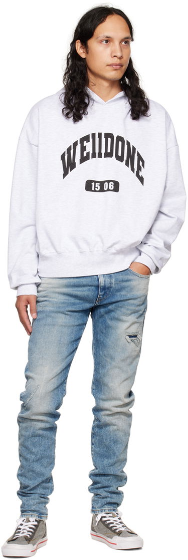 Mikina We11done We11done Print Hoodie Šedá | WD-TH3-22-807-U-GY, 3