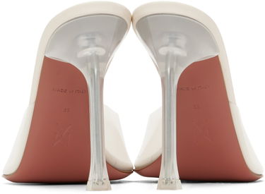 Doplnky Amina Muaddi Amina Muaddi Alexa Glass Slipper 105 Heeled Sandals Biela | ALEXA GLASS SLIPPER 105 SR PVC, 1